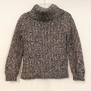 Christopher & Banks multicolor knit turtleneck sweater size small
